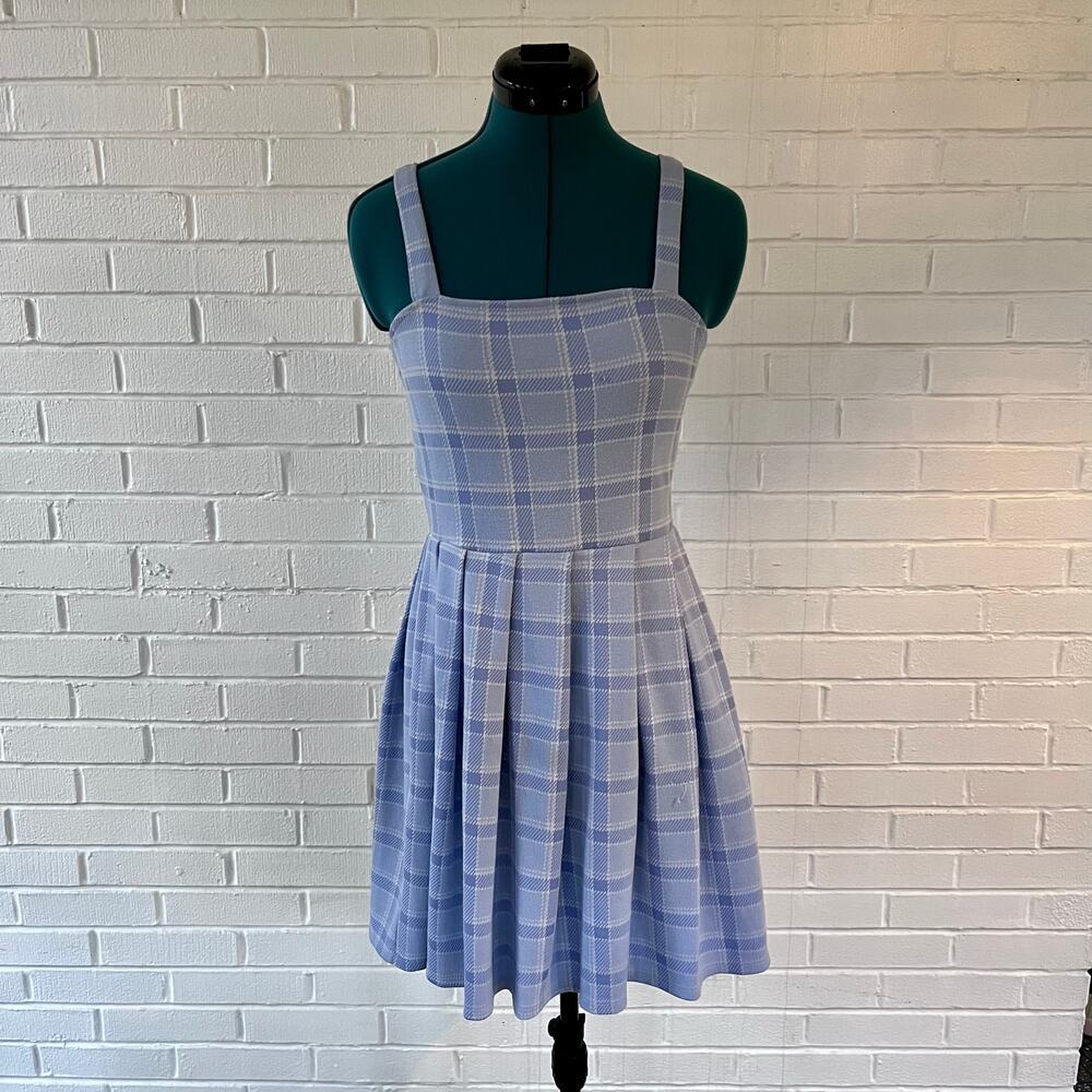 Vintage 90s Rue 21 plaid fit & flare sleeveless dress